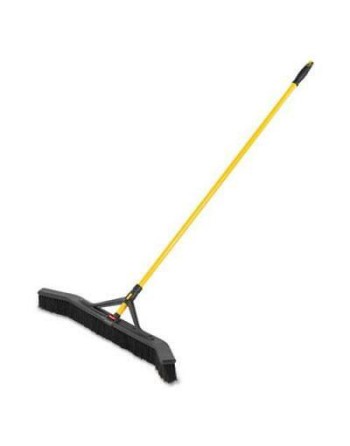 RUBBERMAID  Maximizer Push-to-Center Broom, 36", Medium, PVC Bristles - [DefendUse.com] - 2018728 - Brooms
