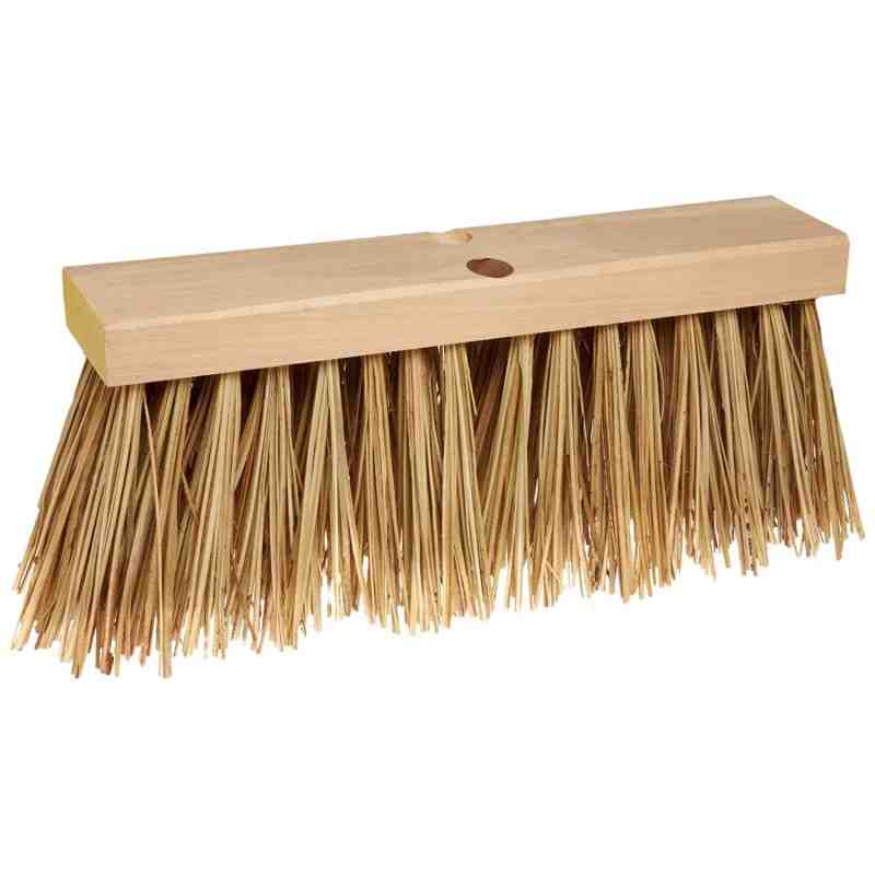 Rubbermaid FG9B2200BRN 16" Hardwood Street Sweep with Heavy Palmyra Bristles - [Cleaning Supplies Canada Discounts] - FG9B2200BR