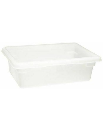 Rubbermaid FG350900WHT White Polyethylene Food Storage Box - 18" x 12" x 6" - [DefendUse.com] - FG350900WHT - Food Storage