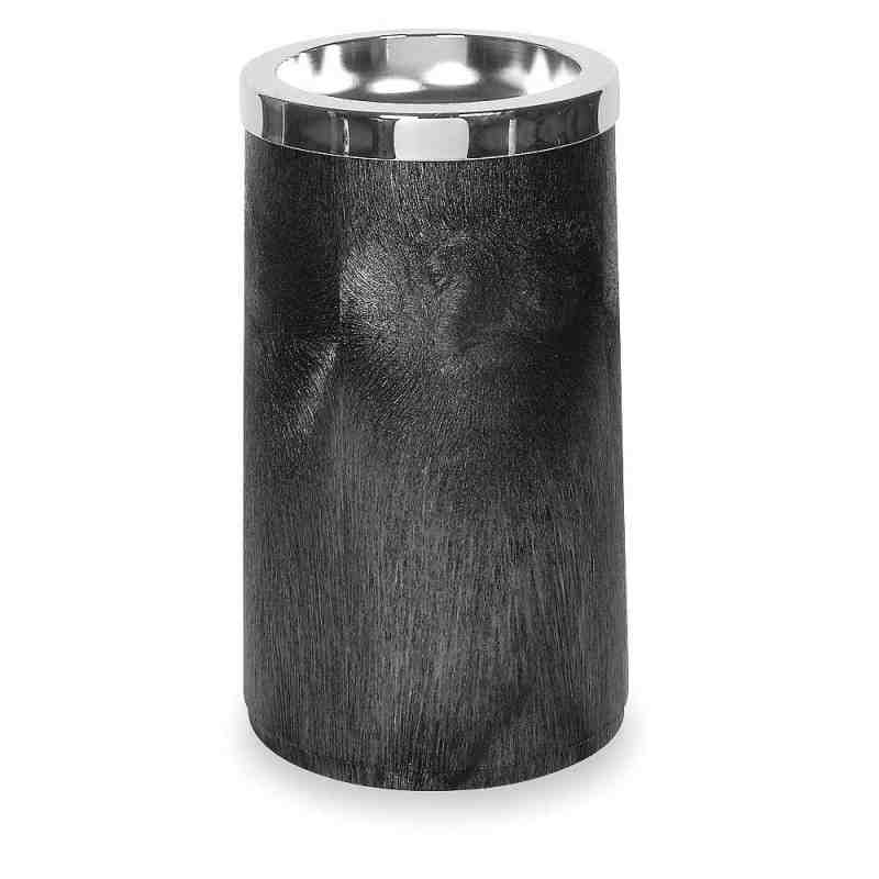 Rubbermaid FG258500BLA Classic Black Cigarette Receptacle with Metal Ashtray Top - [DefendUse.com] - FG258500BLA - Smoking/Cigar