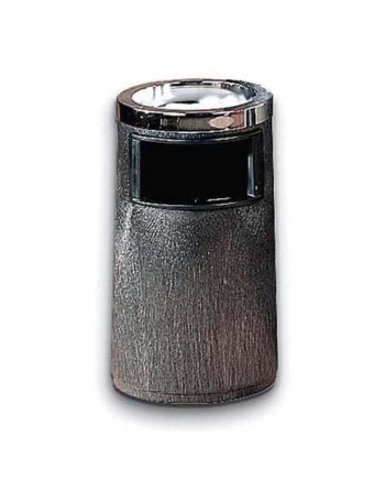 Rubbermaid FG258600BLA Classic Black Floor Smoking Ash/Trash with Urn, Metal Ashtray Top and Metal Liner - [DefendUse.com] - FG2