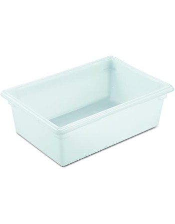 Rubbermaid FG350000WHT White Polyethylene Food Storage Box - 26" x 18" x 9" - [DefendUse.com] - FG350000WHT - Food Storage