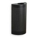Rubbermaid FGSH12EPLTBK 12 gal Indoor Decorative Trash Can - Metal, Black - [DefendUse.com] - FGSH12EPLTBK - Half Rounds Series