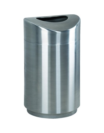 Rubbermaid FGR2030SSPL 30 gal Indoor Decorative Trash Can - Metal, Stainless Steel - [DefendUse.com] - FGR2030SSPL - Eclipse Ser