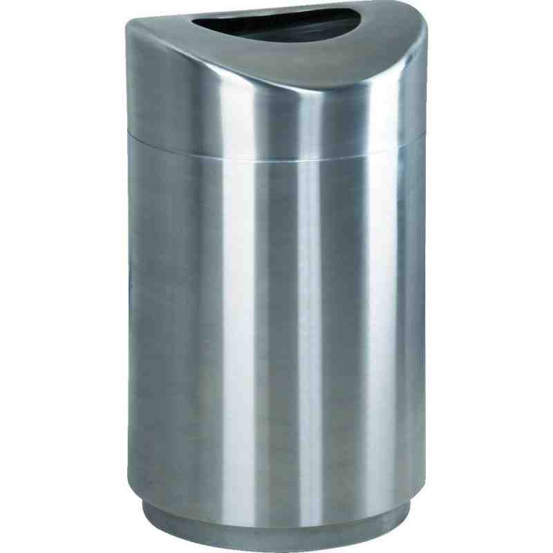 Rubbermaid FGR2030SSPL 30 gal Indoor Decorative Trash Can - Metal, Stainless Steel - [DefendUse.com] - FGR2030SSPL - Eclipse Ser