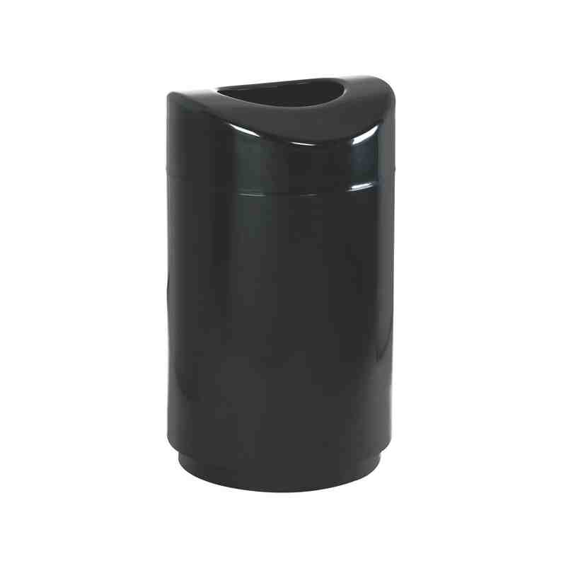Rubbermaid FGR2030EPLBK Executive Eclipse Open Top Metal Refuse - Black ,  1 / EA - [DefendUse.com] - FGR2030EPLBK - Eclipse Ser