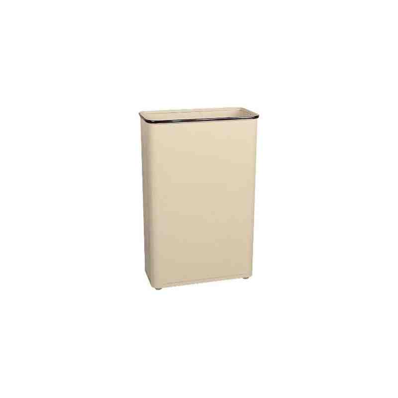 Rubbermaid FGWB96RAL Steel Open Top Rectangular Wastebasket 96 QT-Almond,  3 / CS - [DefendUse.com] - FGWB96RAL - Steel Open Top