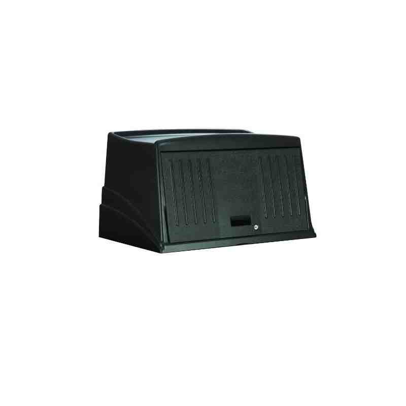 Rubbermaid FG9T0000BLA Black Locking Security Hood for Housekeeping Cart - [Cleaning Supplies Canada Discounts] - FG9T0000BLA - 