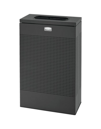 Rubbermaid FGSR18EPLTBK 22.5-gal Indoor Decorative Trash Can - Metal, Black - [DefendUse.com] - FGSR18EPLTBK - Sillouettes Waste