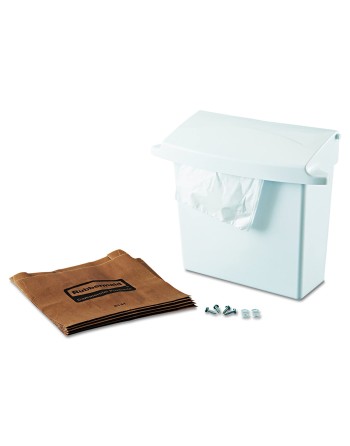 RUBBERMAID  Sanitary Napkin Receptacles w/Rigid Liner - White, 1/EA - [Cleaning Supplies Canada Discounts] - FG614000WHT - [Defe