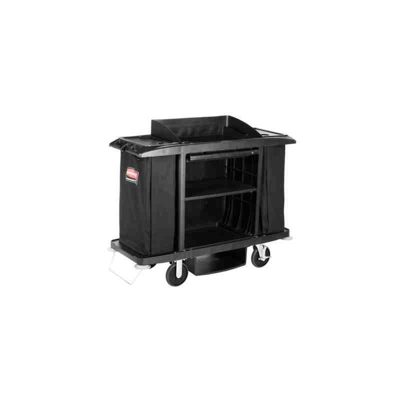 Rubbermaid FG619000BLA Compact Housekeeping Cart - [DefendUse.com] - FG619000BLA - Housekeeping Carts