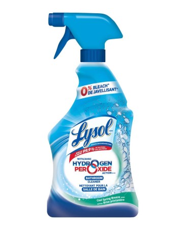 Lysol® 59631-88293 Bathroom Hydrogen Peroxide Disinfectant Cleaner - Cool Spring Breeze Trigger - 12/650ml [CB882933] - [DefendU