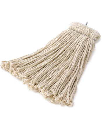 Rubbermaid FGF16800WH00 Dura Pro White 24 oz. Blend Cut-End Mop Head with Screw-On Band - [Cleaning Supplies Canada Discounts] -