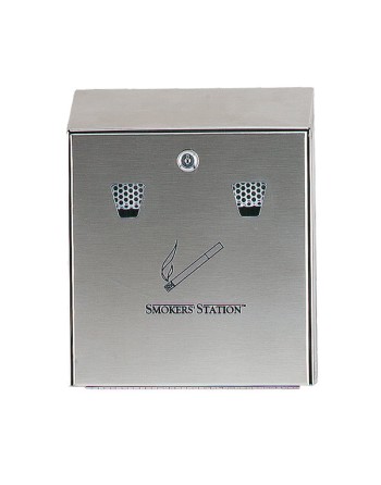 Rubbermaid R1012SS Wall Mount Urn w/Keyed Cam Lock, Stainless Steel - [DefendUse.com] - FGR1012SS - Smoking/Cigarette Receptacle