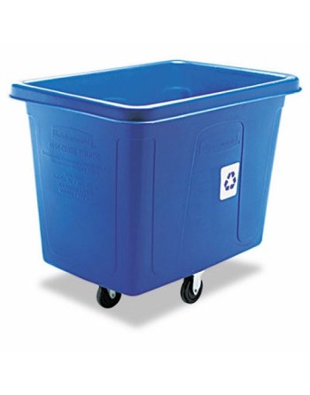 Rubbermaid FG461673BLUE 16 Cu. Ft. Recycling Cube Truck (500 lb.) - [Cleaning Supplies Canada Discounts] - FG461673BLUE - [Defen