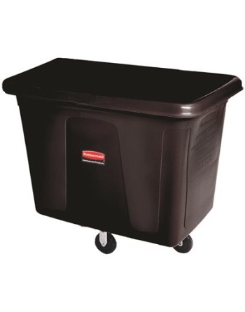 Rubbermaid FG461400BLA Black 14 Cu. Ft. Bulk Cube Truck (500 lb.) - [Cleaning Supplies Canada Discounts] - FG461400BLA - [Defend