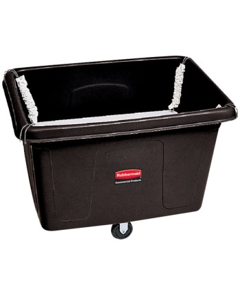 Rubbermaid FG460800BLA Black 8 Cu. Ft. Bulk Cube Truck (300 lb.) - [Cleaning Supplies Canada Discounts] - FG461800BLA - [DefendU