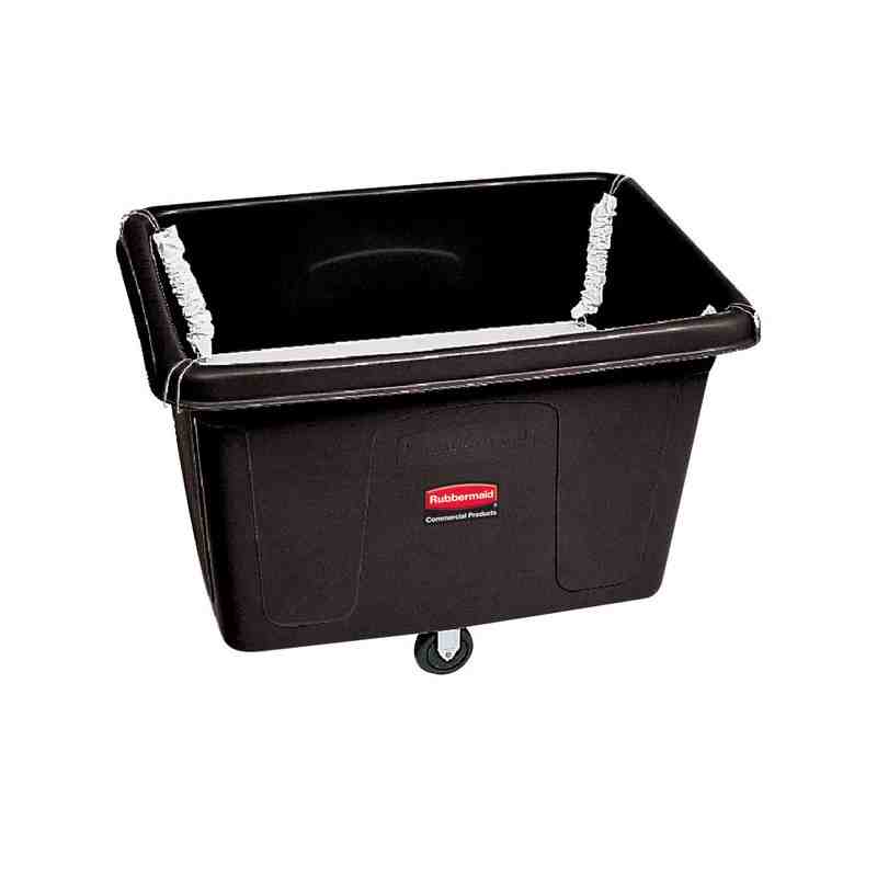 Rubbermaid FG460800BLA Black 8 Cu. Ft. Bulk Cube Truck (300 lb.) - [Cleaning Supplies Canada Discounts] - FG461800BLA - [DefendU