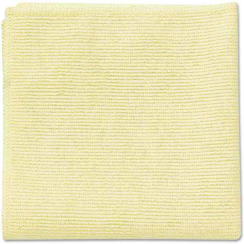 Rubbermaid Commercial 1820584 Microfiber Economy Cloth, 16"X16", Yellow (Pack of 24) - [DefendUse.com] - 1820584 - Microfiber Cl