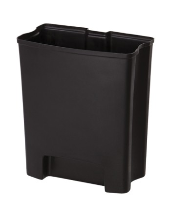 Rubbermaid 1883557 Slim Jim Resin White Front Step-On Rectangular Trash Can  - 52 Qt. / 13 Gallon