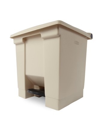 Rubbermaid FG614300BEIG Beige Rectangular Plastic Step-On Container 32 Qt. / 8 Gallon - [Cleaning Supplies Canada Discounts] - F