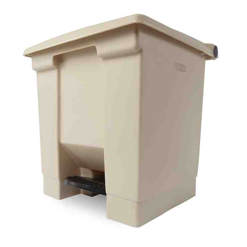 Rubbermaid FG614300BEIG Beige Rectangular Plastic Step-On Container 32 Qt. / 8 Gallon - [Cleaning Supplies Canada Discounts] - F