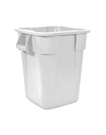 Rubbermaid Commercial Trash Can,Square,40 gal.,Silver FGSC22EPLSM