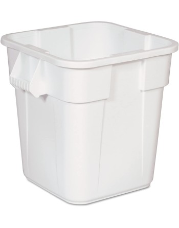 Rubbermaid FG352600WHT BRUTE 28 Gallon White Square Ingredient Bin / Trash Can - [Cleaning Supplies Canada Discounts] - FG352600