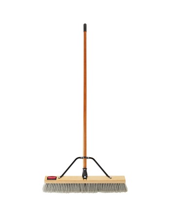 RUBBERMAID  Push Broom, 36", Fine, Polyethylene Bristles Colour: Wood - [Cleaning Supplies Canada Discounts] - 2040049 - [Defend