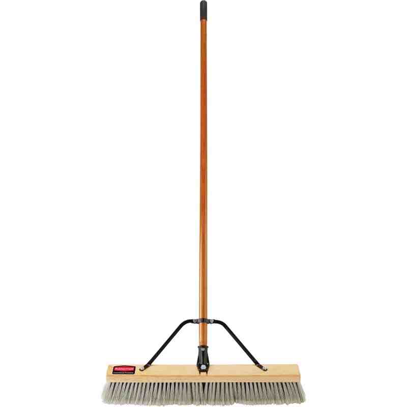 RUBBERMAID  Push Broom, 36", Fine, Polyethylene Bristles Colour: Wood - [Cleaning Supplies Canada Discounts] - 2040049 - [Defend