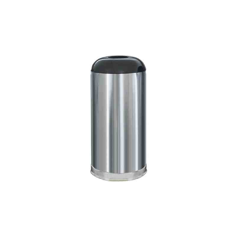 Rubbermaid R32SSSGL European & Metallic Drop-in Dome Top Receptacle, Round, 15gal, Satin Stainless - [DefendUse.com] - FGR32SSSG