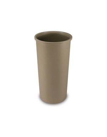 Rubbermaid FG354600BEIG Untouchable 88 Qt. / 22 Gallon Beige Round Wastebasket - [Cleaning Supplies Canada Discounts] - FG354600