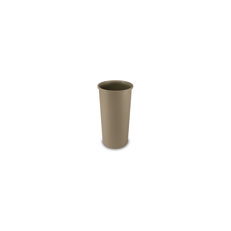 Rubbermaid FG354600BEIG Untouchable 88 Qt. / 22 Gallon Beige Round Wastebasket - [Cleaning Supplies Canada Discounts] - FG354600