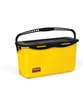 Rubbermaid FGQ95088YEL HYGEN Yellow Microfiber Charging Bucket for 18" Mop Pads - [DefendUse.com] - FGQ95088YEL - HYGEN™ Series