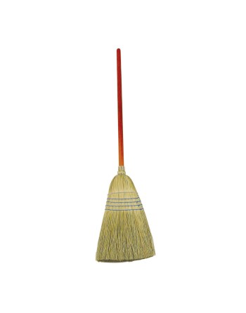 RUBBERMAID  FG638300BLUE  Warehouse Corn Broom, 4-String, Wood Handle - [DefendUse.com] - FG638300BLUE - Corned Brooms