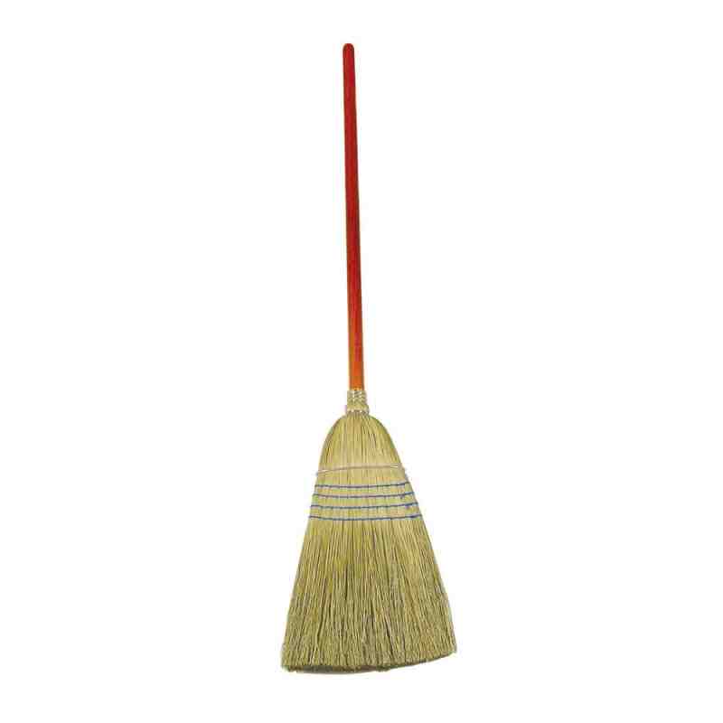 RUBBERMAID  FG638300BLUE  Warehouse Corn Broom, 4-String, Wood Handle - [DefendUse.com] - FG638300BLUE - Corned Brooms