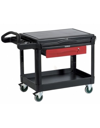 RUBBERMAID FG459300RED Lockable Drawer for Premium Universal Shelf Carts, Chrome - [Cleaning Supplies Canada Discounts] - FG4593