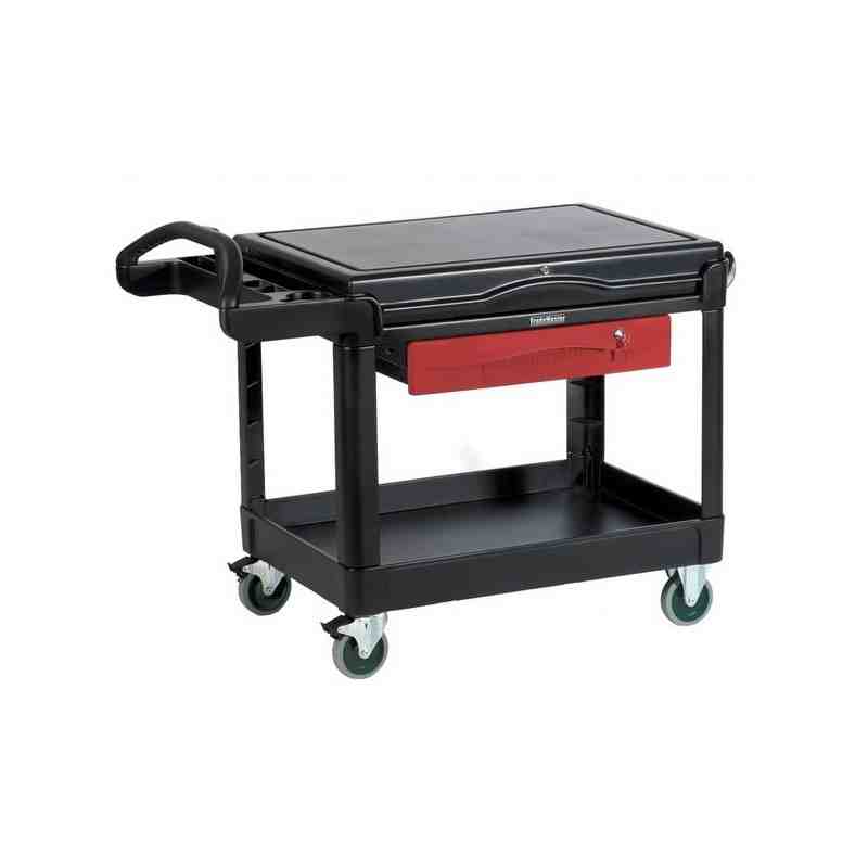 RUBBERMAID FG459300RED Lockable Drawer for Premium Universal Shelf Carts, Chrome - [Cleaning Supplies Canada Discounts] - FG4593