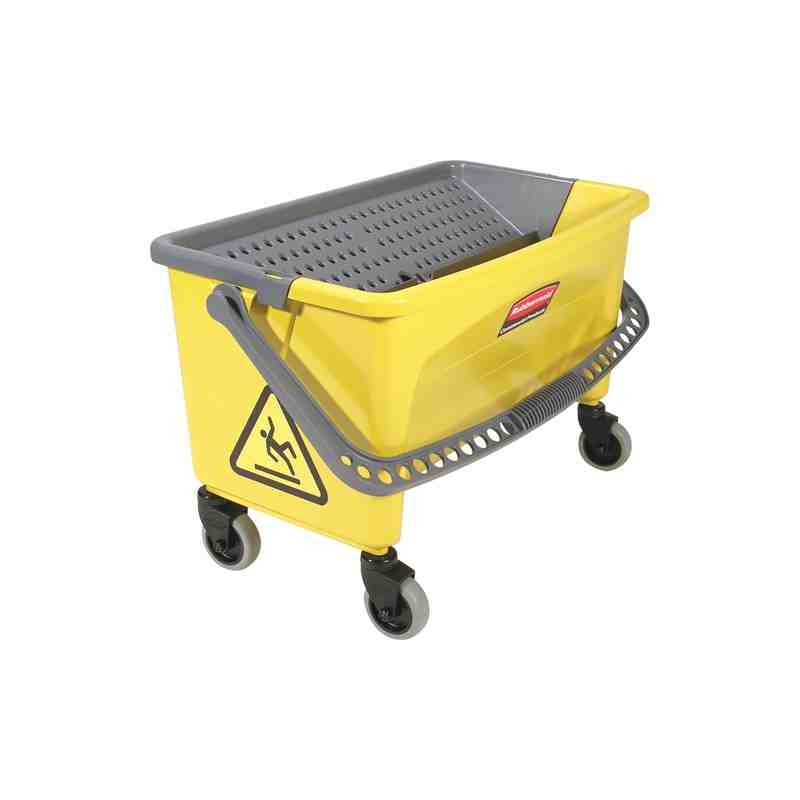 RUBBERMAID  Microfibre Press Wring Buckets, Down Press, 10.75 US Gal. (43 Quart), Yellow - [Cleaning Supplies Canada Discounts] 