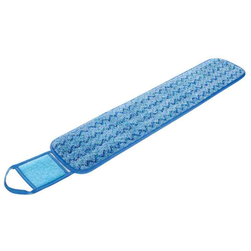 Rubbermaid FGQ42500BL00 HYGEN 24" Blue Microfiber Wet Mop Pad With Scrubber, Case of 6 - [DefendUse.com] - FGQ42500BL00 - Microf