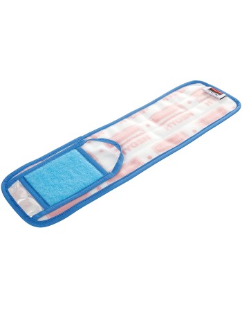 Rubbermaid FGQ41500BL00 HYGEN 18" Microfiber Damp Mop Pad with Scrubber, Case of 6 - [Cleaning Supplies Canada Discounts] - FGQ4