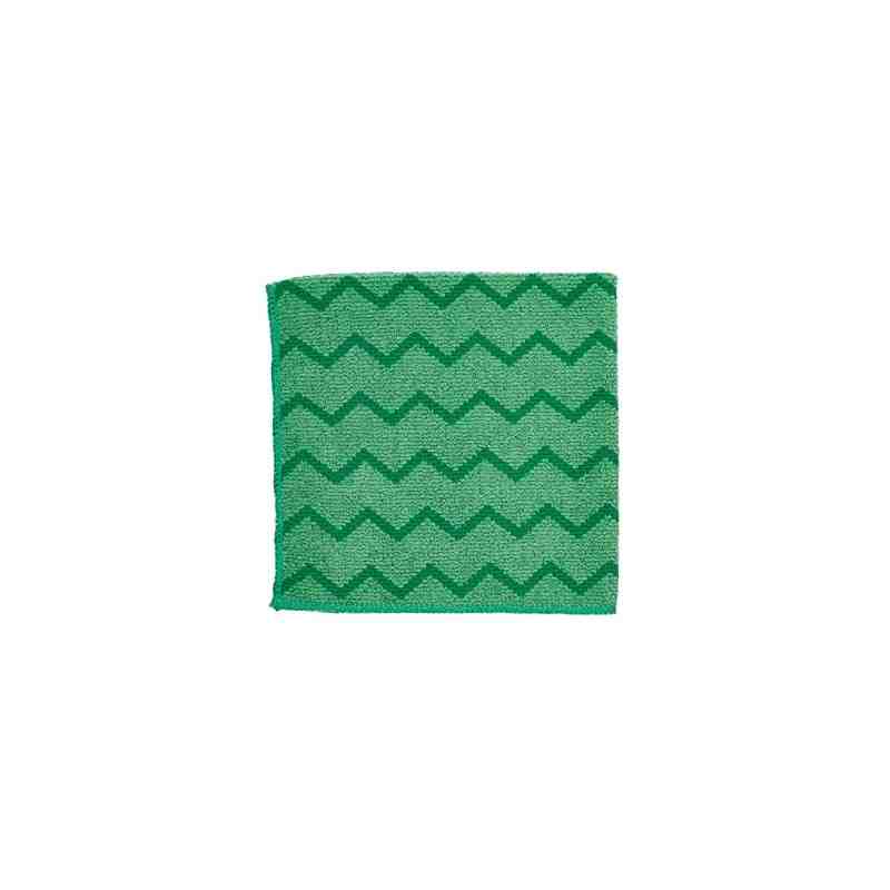 Rubbermaid FGQ62000GR00 HYGEN 16" x 16" Green Microfiber Cloth - 12/Pack - [DefendUse.com] - FGQ62000GR00 - Microfiber Cloths