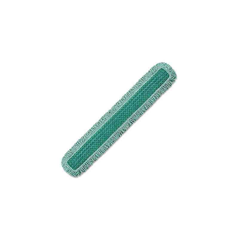Rubbermaid FGQ42600GR00 HYGEN 24" Green Microfiber Fringed Dust Mop Pad, 6/CS - [Cleaning Supplies Canada Discounts] - FGQ42600G