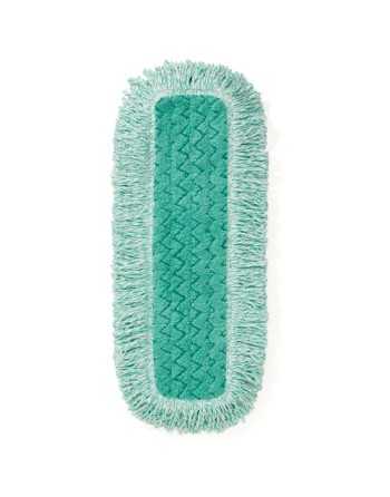 Rubbermaid FGQ41800GR00 HYGEN 18" Green Microfiber Fringed Dust Mop Pad, 6/CS - [Cleaning Supplies Canada Discounts] - FGQ41800G
