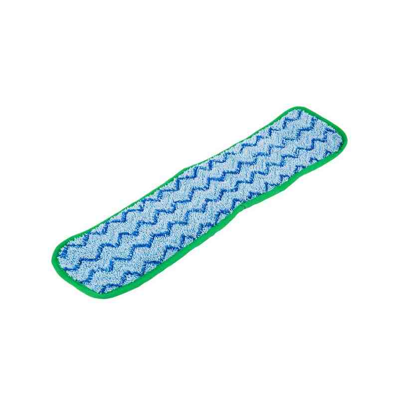 Rubbermaid FGQ41000GR00 HYGEN 18" Green Microfiber Damp Room Mop Pad, Case of 12 - [Cleaning Supplies Canada Discounts] - FGQ410