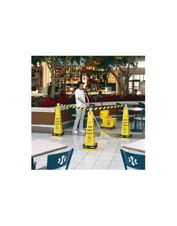 Rubbermaid Commercial Products FG628700YEL Yellow Safety Cone Barricade System - [Cleaning Supplies Canada Discounts] - FG628700