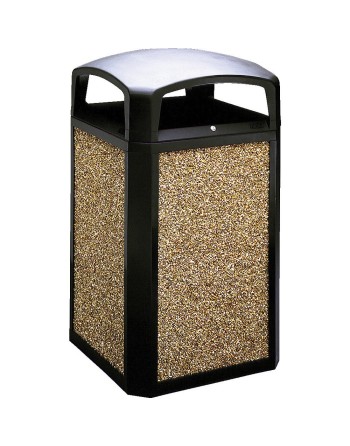 Rubbermaid FG397500BLA Landmark Series Classic Container Black Square Polycarbonate Dome Top Frame - [DefendUse.com] - FG397500B