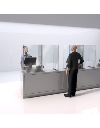 Acrylic Shield, 24W" x 36H" Retail with Window, Mountable - 2