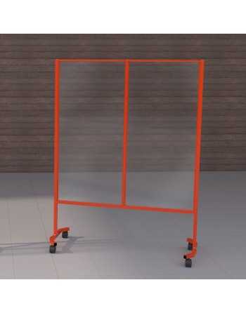 Social Distancing Acrylic Mobile Shield, OSHA, Orange - 1