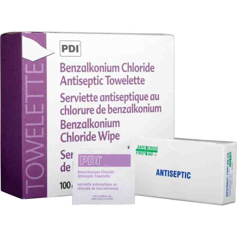 Benzalkonium Chloride (BZK) Antiseptic Towelettes, 100PK